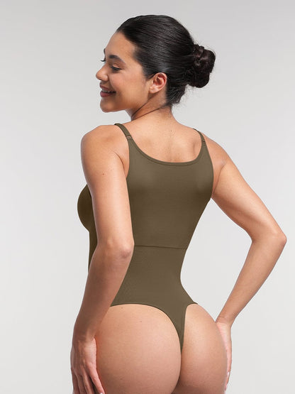Figurformender Shapewear Body mit Spaghettiträgern – Bauchkontrolle & Nahtloser Komfort für Damen