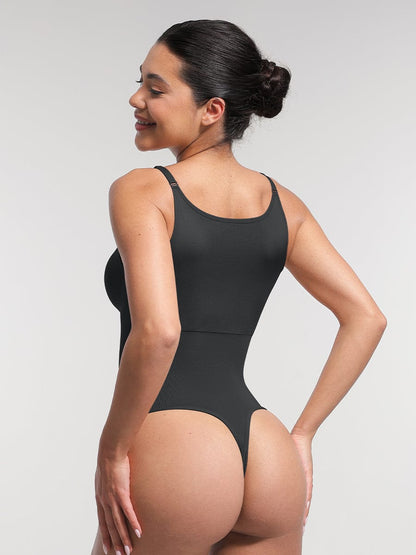 Figurformender Shapewear Body mit Spaghettiträgern – Bauchkontrolle & Nahtloser Komfort für Damen