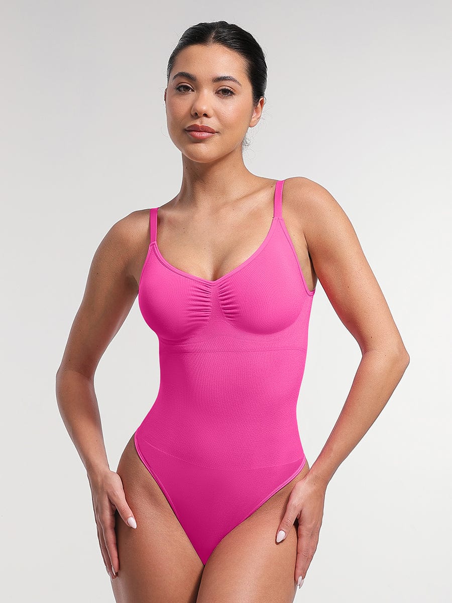 Figurformender Shapewear Body mit Spaghettiträgern – Bauchkontrolle & Nahtloser Komfort für Damen