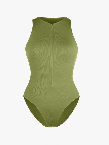 Figurformender Badeanzug mit Reißverschluss – Sportlich Elegant & Bauchkontrolle für Damen