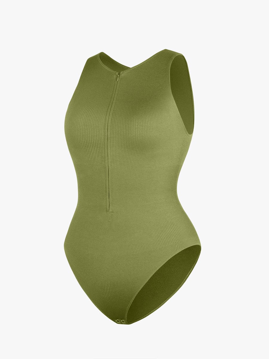 Figurformender Badeanzug mit Reißverschluss – Sportlich Elegant & Bauchkontrolle für Damen