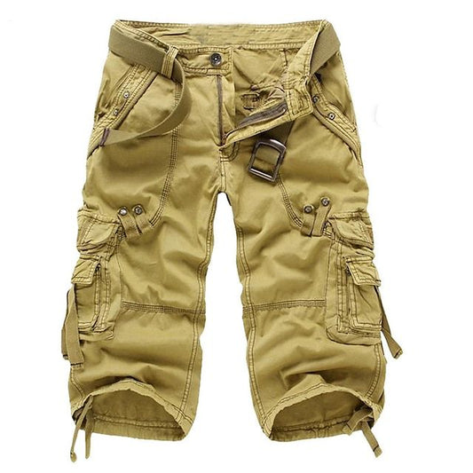 Herren Cargo Shorts mit Gürtel – Robuste Outdoor Shorts mit Multi-Taschen & lässigem Style