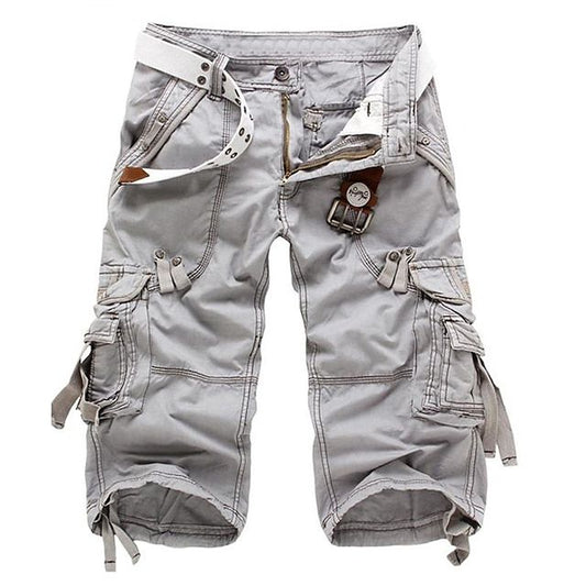 Herren Cargo Shorts mit Gürtel – Robuste Outdoor Shorts mit Multi-Taschen & lässigem Style