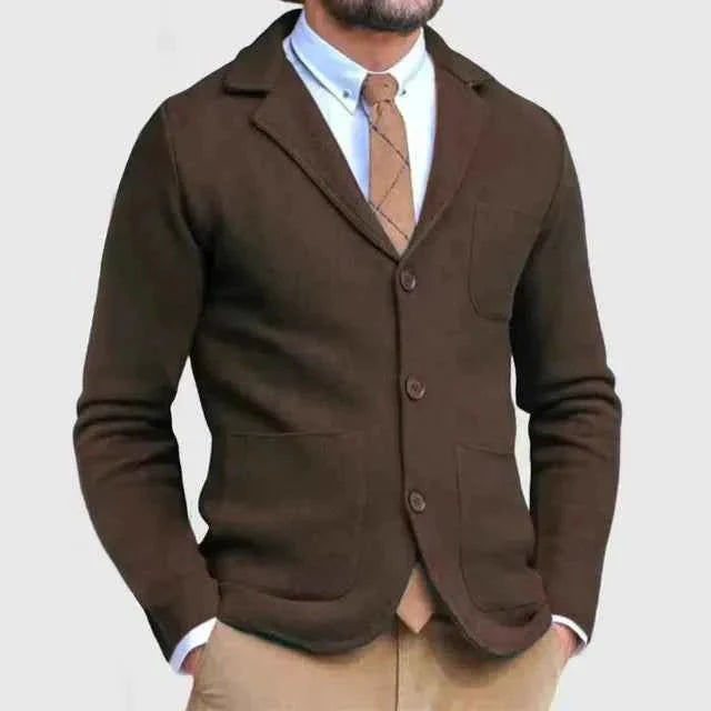 Eleganter Strickblazer für Herren – Business Cardigan im modernen Smart-Casual Stil