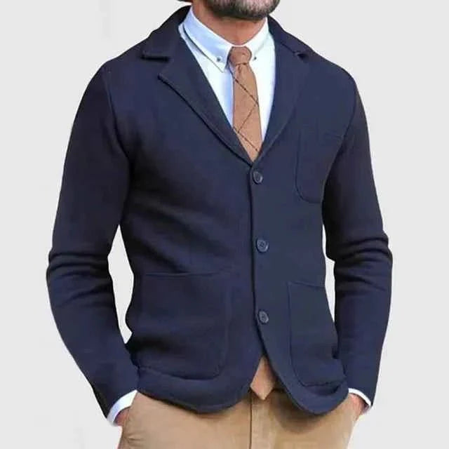 Eleganter Strickblazer für Herren – Business Cardigan im modernen Smart-Casual Stil