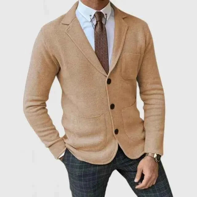 Eleganter Strickblazer für Herren – Business Cardigan im modernen Smart-Casual Stil