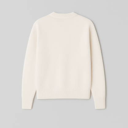 Kaélie - Damenpullover mit Herz und gestickten Buchstaben – Chic und zeitloser Sweat