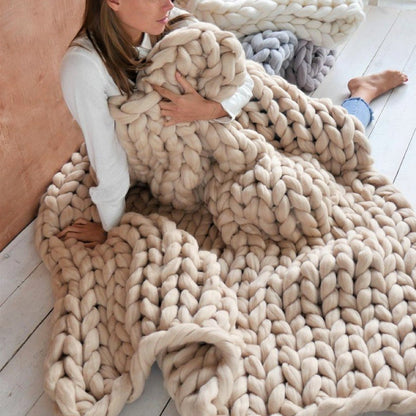 Chunky XL Wollgarn 1000 Gramm DIY zum Stricken einer wunderbar weichen Decke