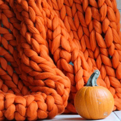Chunky XL Wollgarn 1000 Gramm DIY zum Stricken einer wunderbar weichen Decke