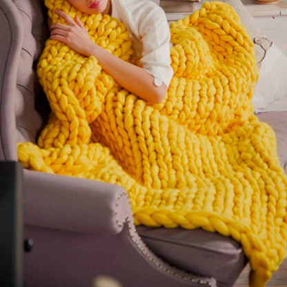 Chunky XL Wollgarn 1000 Gramm DIY zum Stricken einer wunderbar weichen Decke