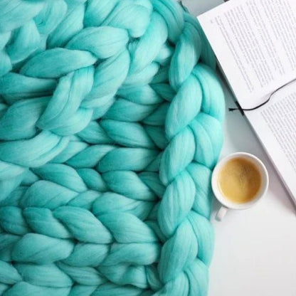 Chunky XL Wollgarn 1000 Gramm DIY zum Stricken einer wunderbar weichen Decke